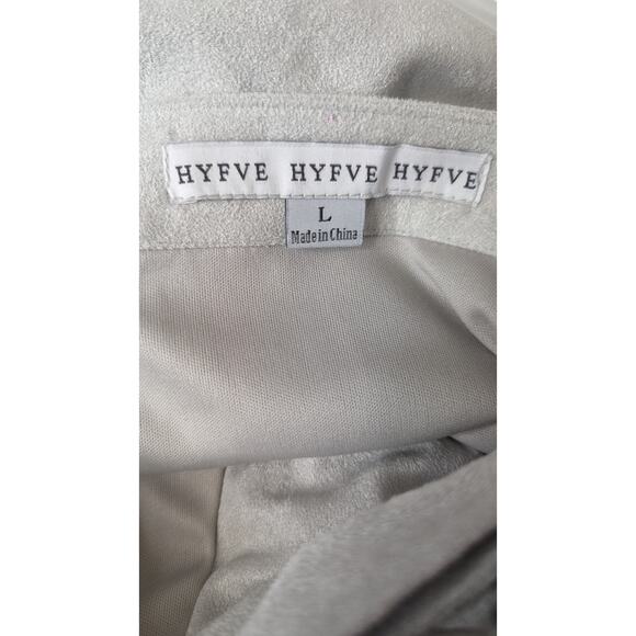 Hyfve light Gray lined boho mini skirt sz large - Picture 5 of 7